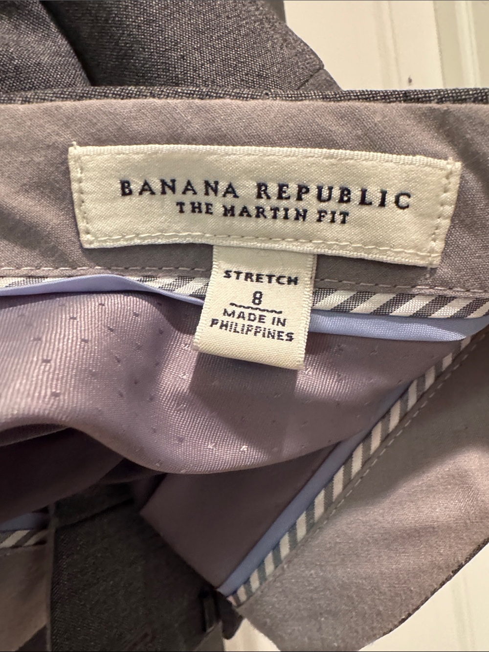 Banana Republic Gray The Martin Fit Dress Pants Wool Blend Fully Lined